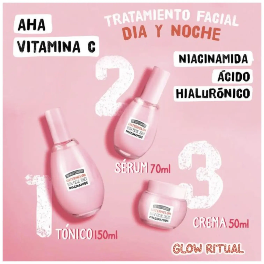 Coffret Visage Éclat Pastèque Tonique + Crème + Sérum