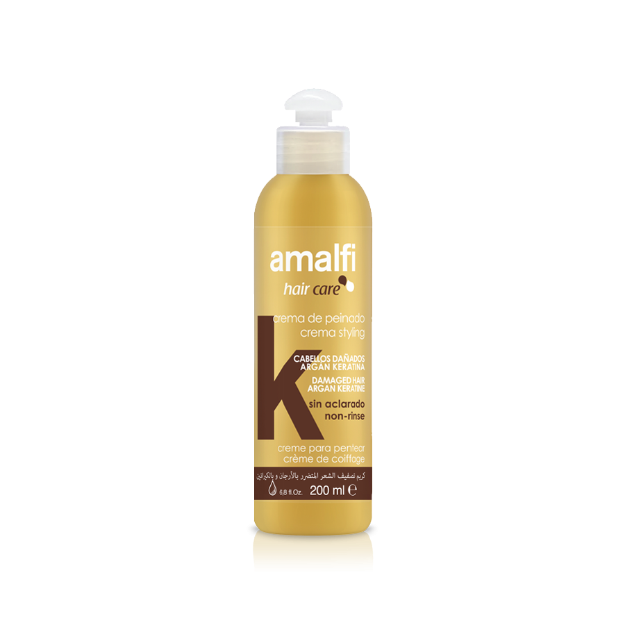 Crème coiffante - Cheveux abimés à l'Argan et Kératine